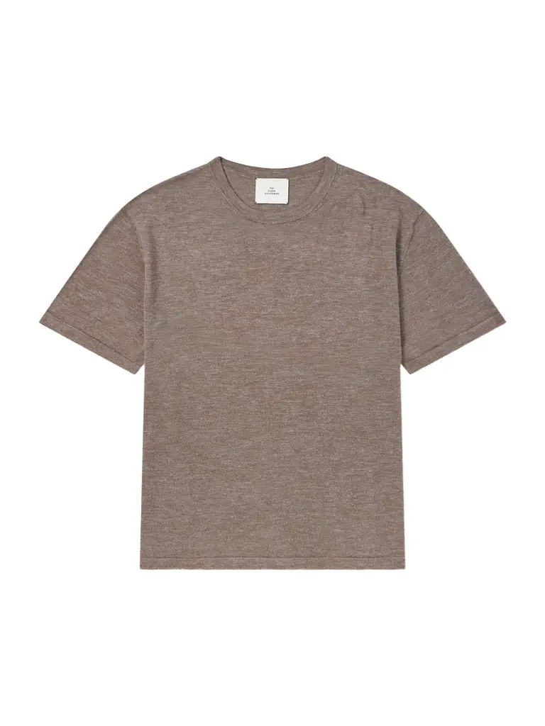 The Elder Statesman Lenny Wool, Silk and Linen-Blend T-Shirt - Men