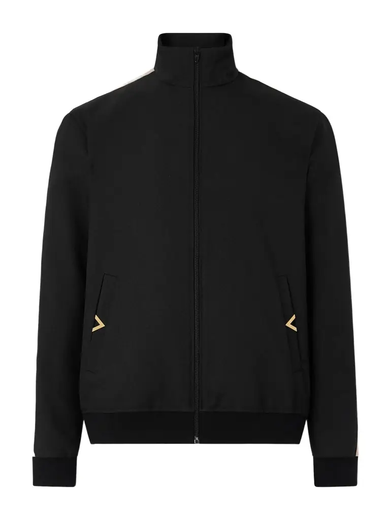 Valentino Garavani Logo-Appliqued Drill Zip-Up Sweatshirt - Men