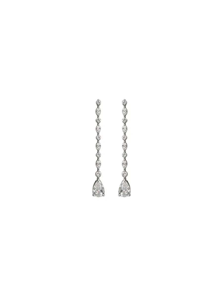 Wish Fine Jewelry 1.04ct Diamond 18K Gold Dangle Drop Earrings