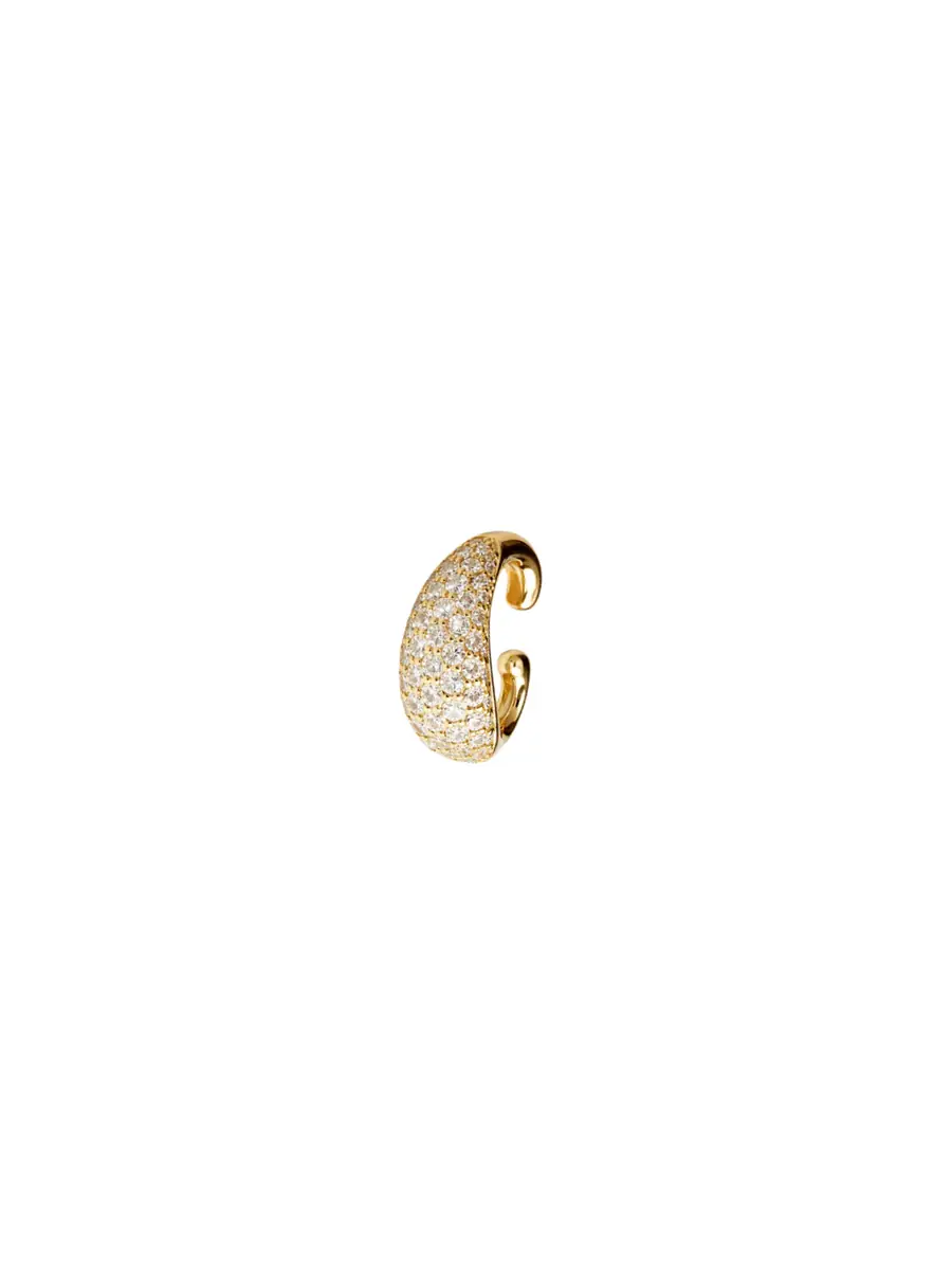 Wish Fine Jewelry 1.25cts Diamond 18K Gold Pave Ear Cuff