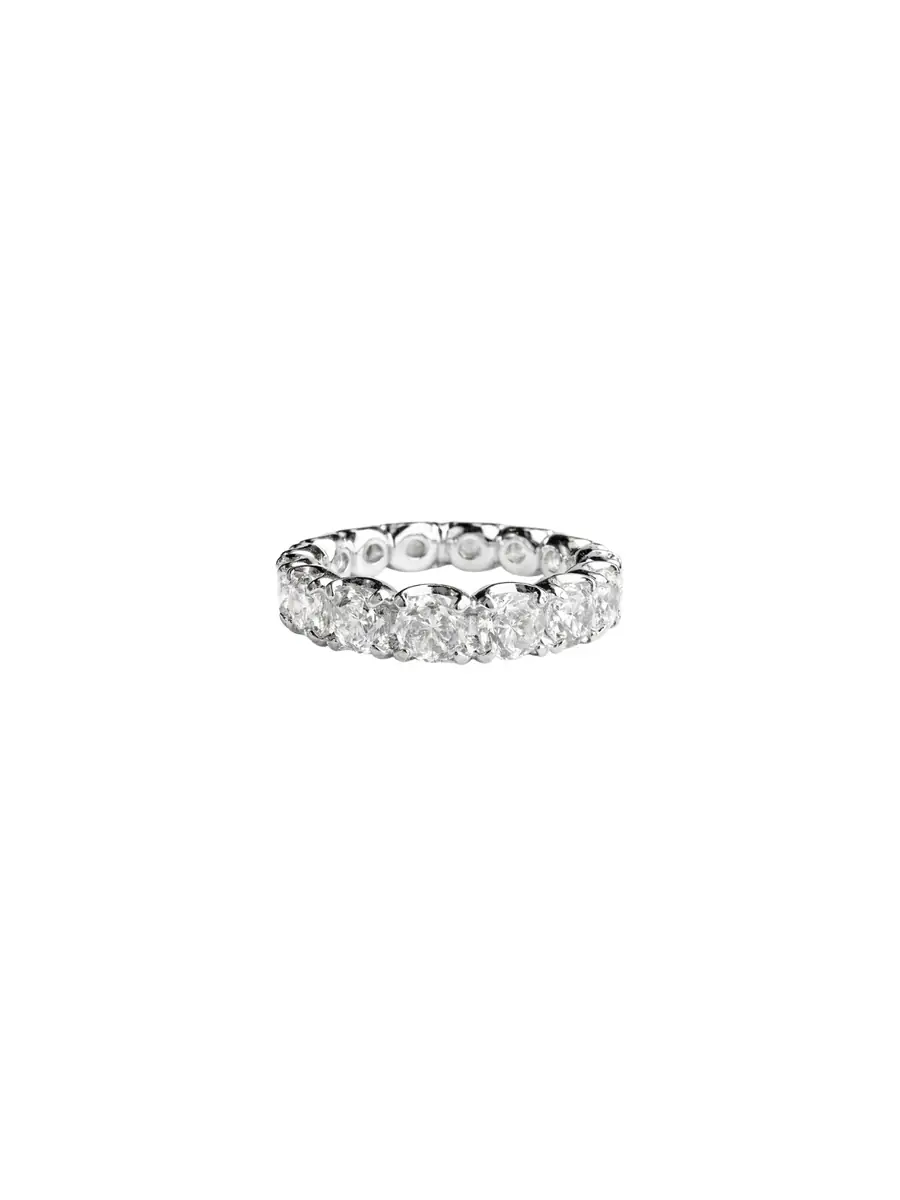 Wish Fine Jewelry 6.08ct Diamond 18K Gold Eternity Ring