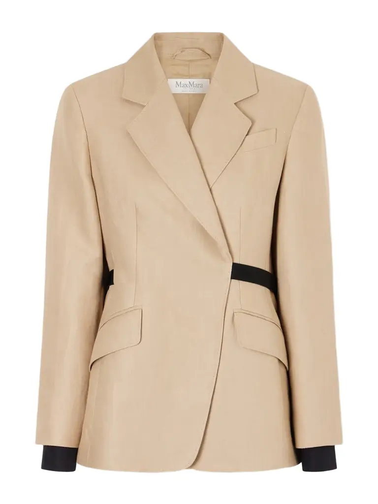 Max Mara Belted Linen Blazer