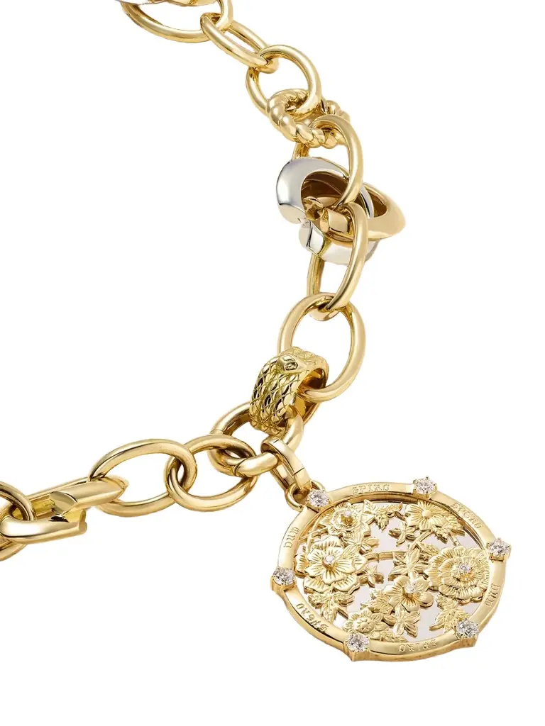 Foundrae Resilience Menagerie 18-karat Yellow And White Gold Diamond Necklace