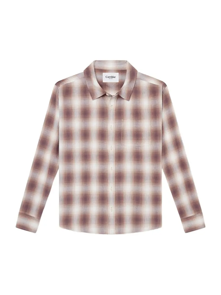 Corridor Driftwood Checked Cotton Shirt - Men