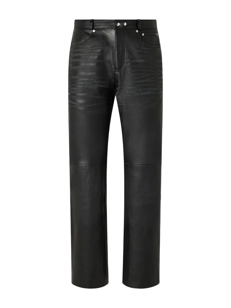 Our Legacy Carlson Straight-Leg Leather Trousers - Men