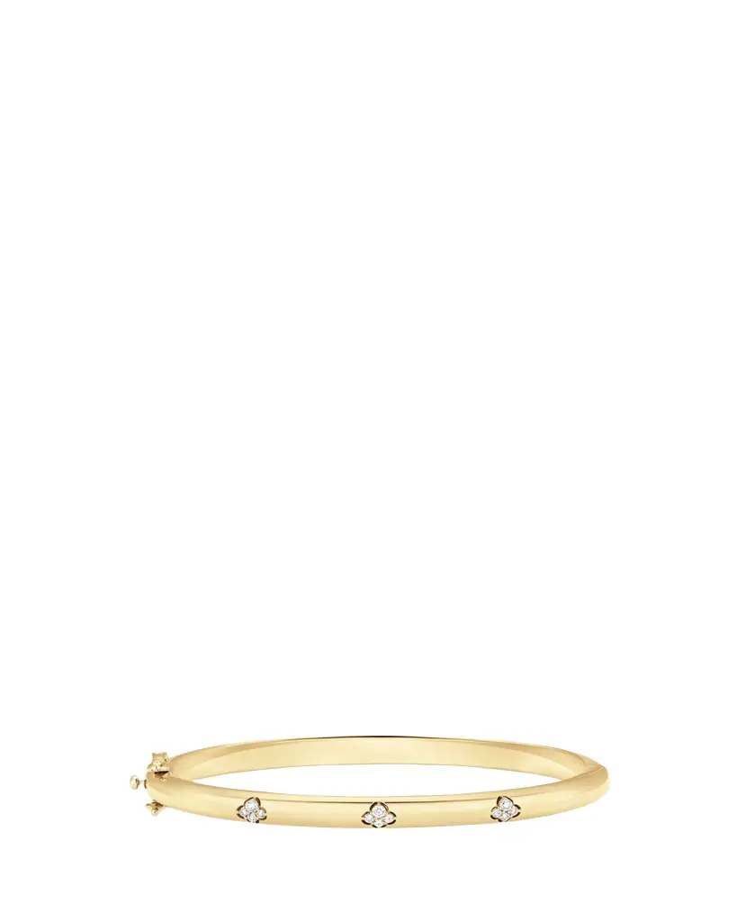 Sara Weinstock 18K Yellow Gold Dujour Four-Cluster Diamond Bangle Bracelet