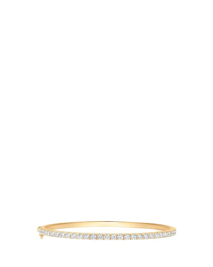 Sara Weinstock 18K Yellow Gold Single Row Diamond Bangle Bracelet