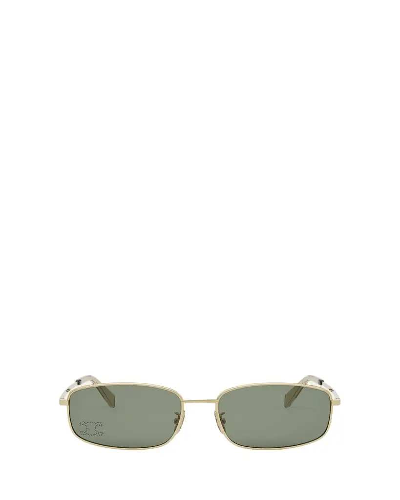 Celine Embellished Triomphe Metal Rectangle Sunglasses