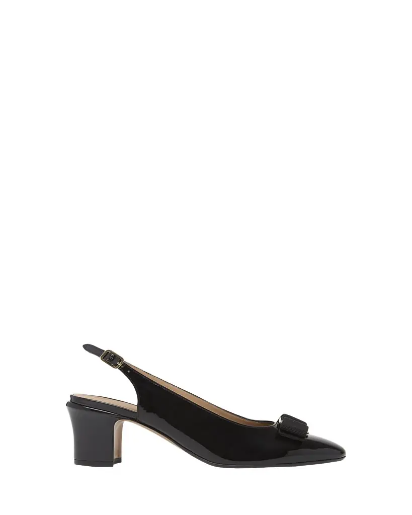 Ferragamo 55mm Vetty Patent Leather Slingback Pumps