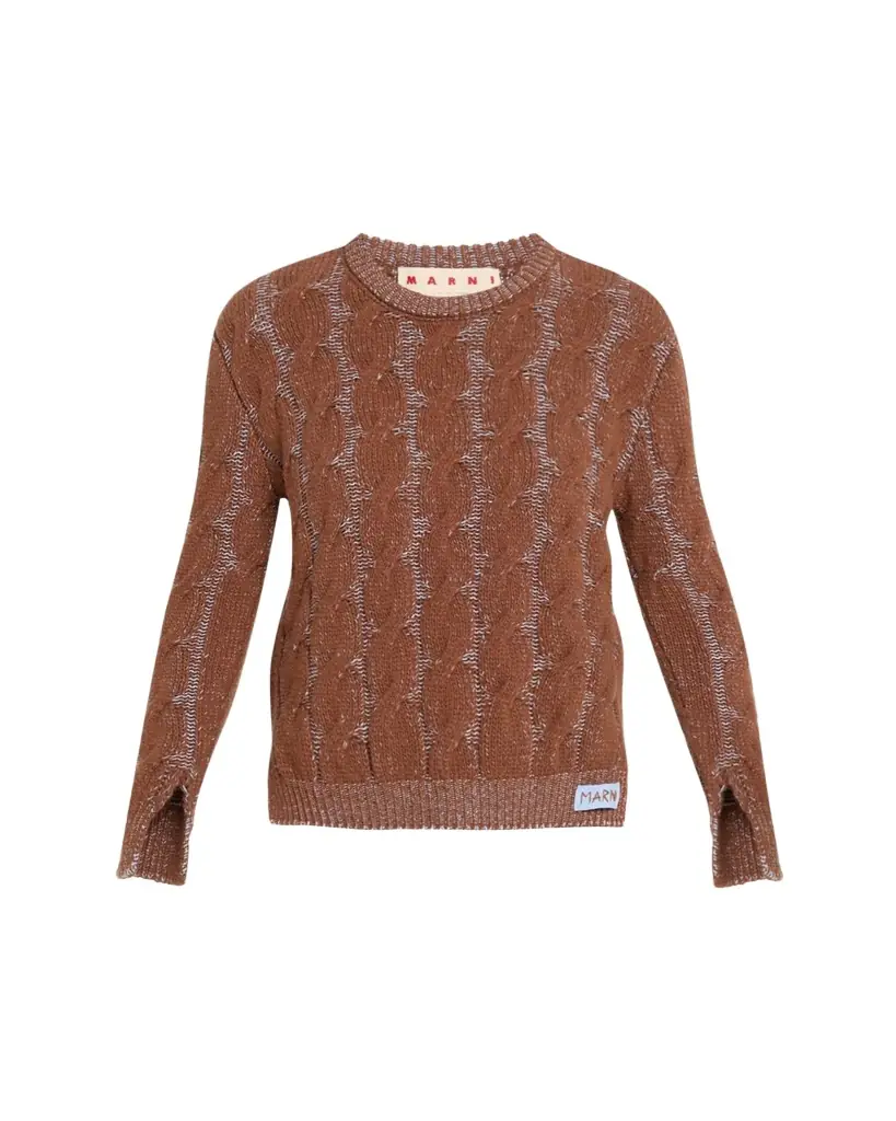 Marni Cable Knit Crewneck Sweater