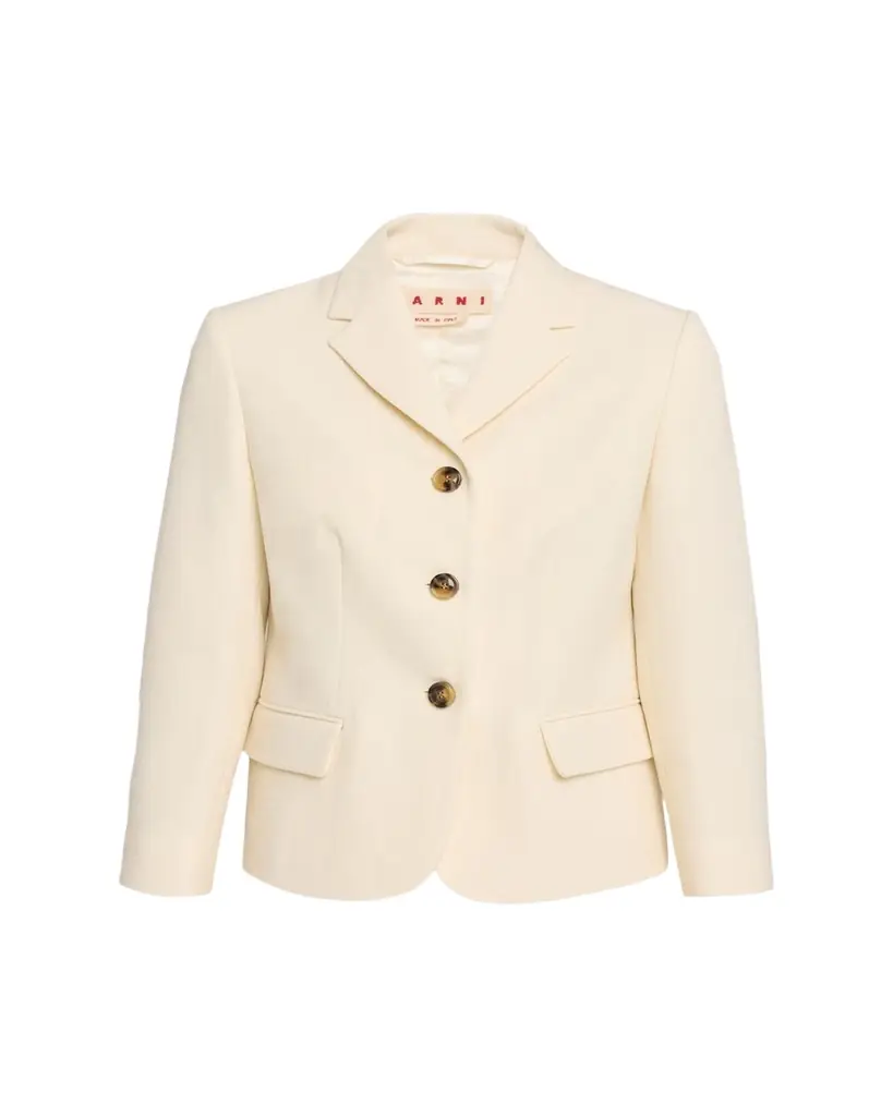 Marni Double Wool Crepe Single-Breasted Blazer Jacket