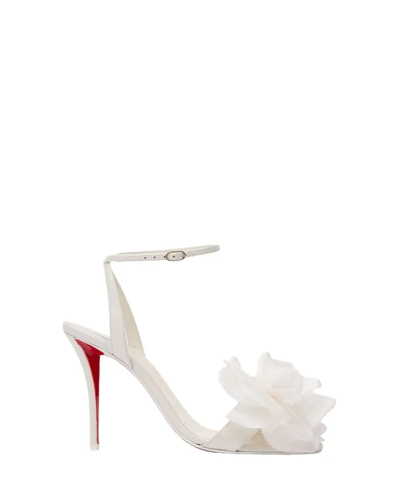 Christian Louboutin 100mm Miss Z Flora Leather Sandals