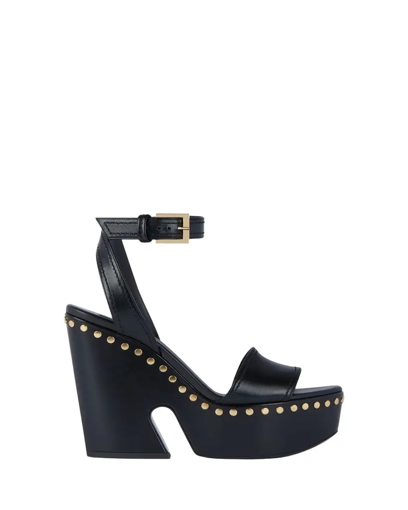 Givenchy 95mm Platform Leather Clog Sandals