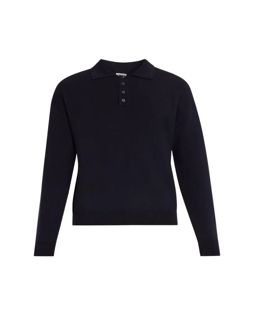 Loewe Men's Anagram Wool Polo Sweater