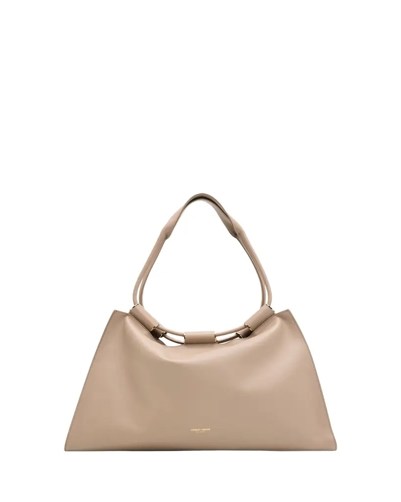 Giorgio Armani Lamb Leather Shopper Shoulder Bag