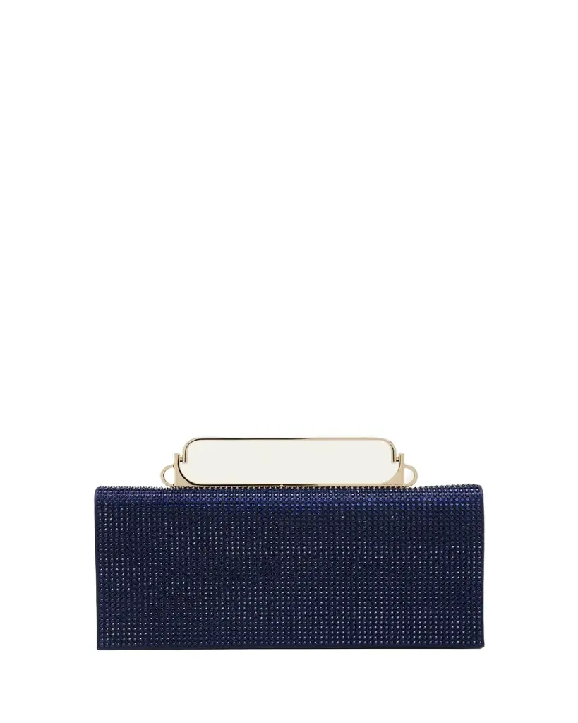 Giorgio Armani Crystal Avenue Rhinestone & Satin Clutch Bag