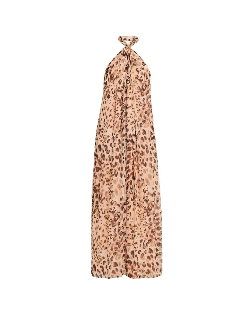 Cara Cara Marion Twisted Open-Back Halter Maxi Dress