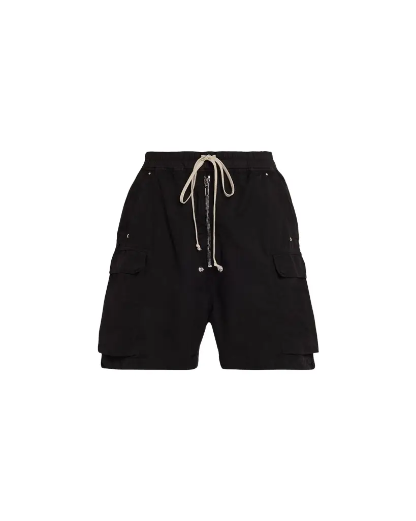 DRKSHDW RICK OWENS Men's Heavy Cotton Drawstring Cargo Shorts