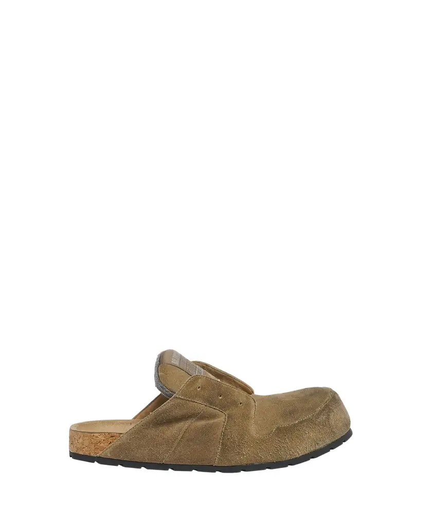 Balenciaga Men's Dumbo Distressed Suede Mules - Women's Shoes