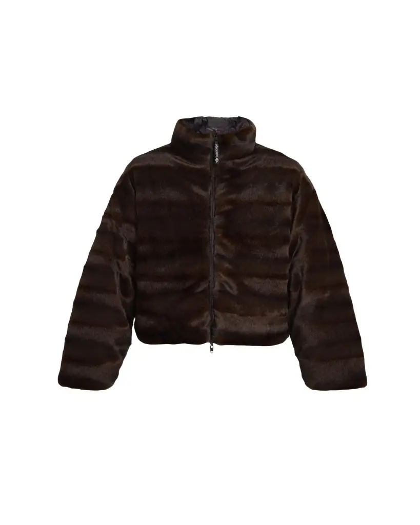 Balenciaga Faux Fur Reversible Nylon Puffer Jacket