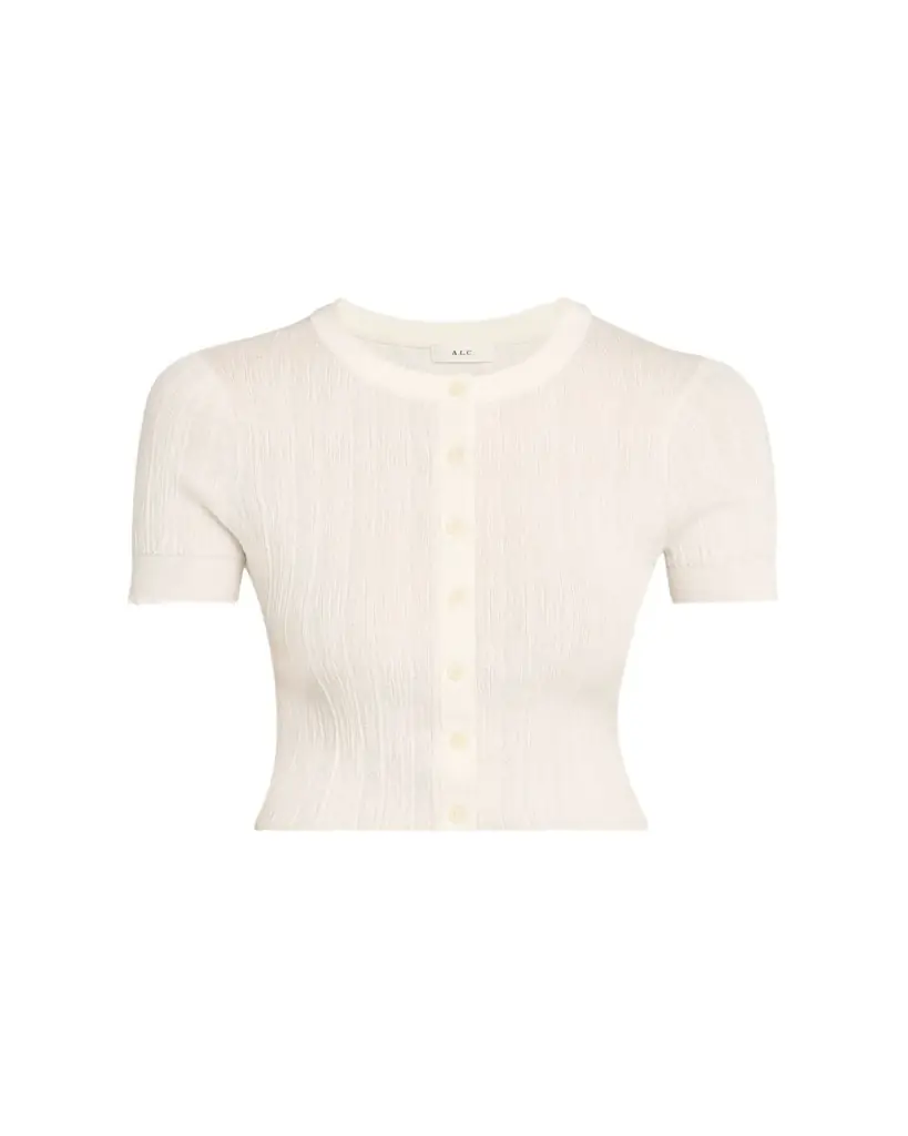 A.L.C. Lottie Textured Crop Cardigan
