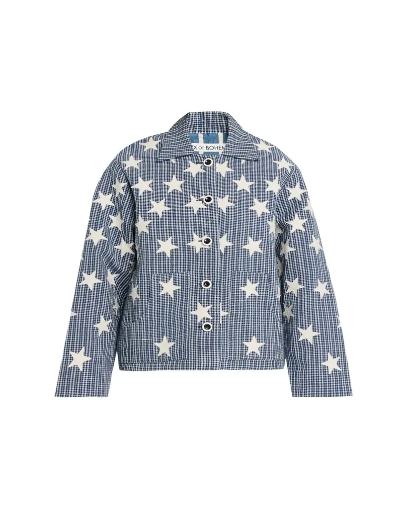 Alix of Bohemia Western Plaid Star Embroidered Jacket