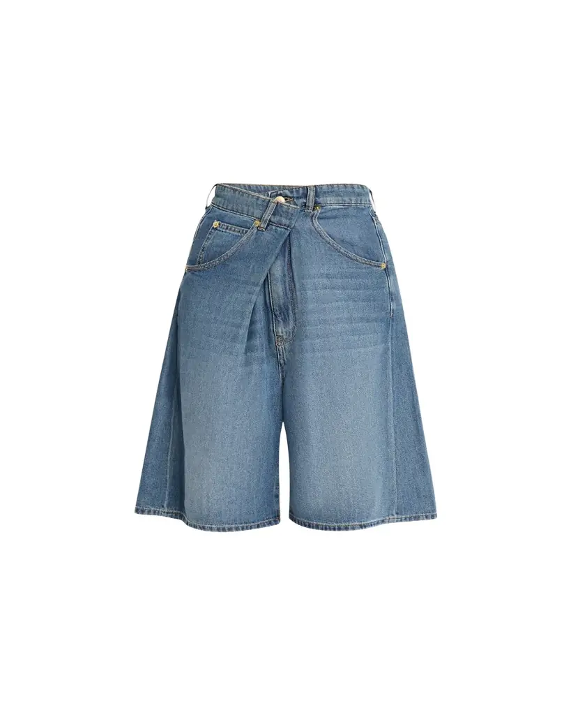 DARKPARK Ines Crossover Denim Shorts