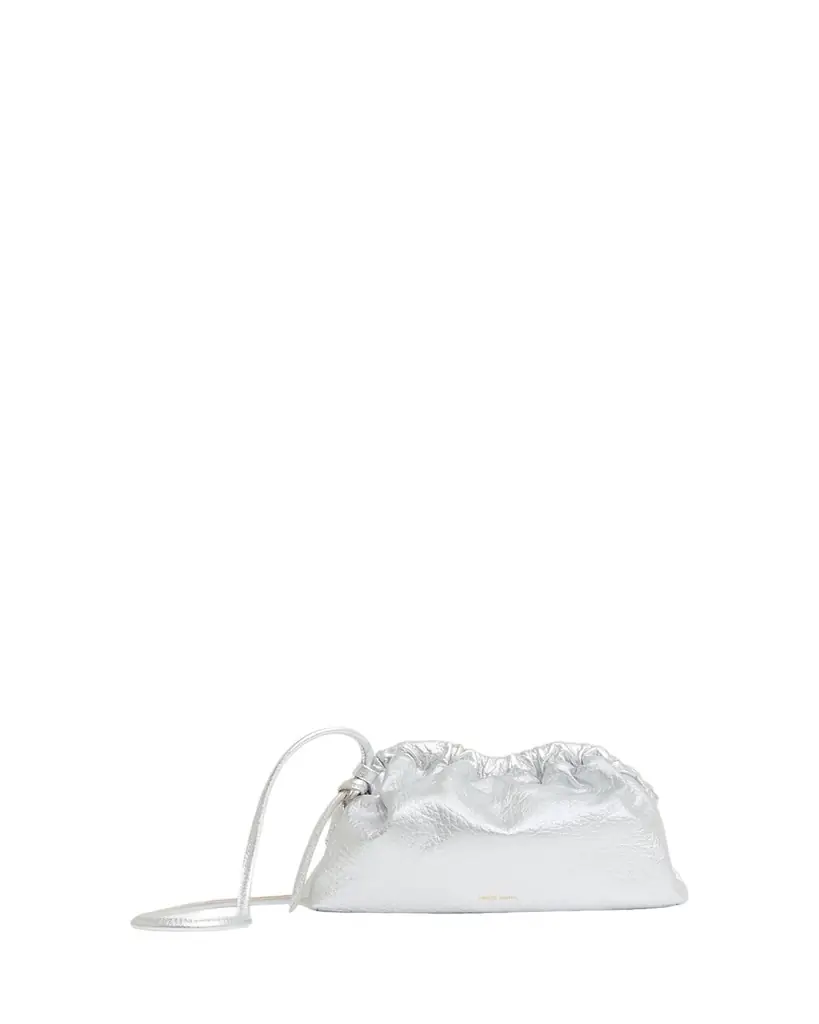 Mansur Gavriel Cloud Mini Metallic Leather Clutch Bag