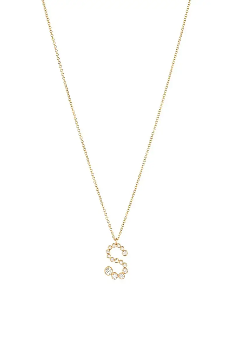 Sophie Bille Brahe Diamond Soprano Letter Necklace