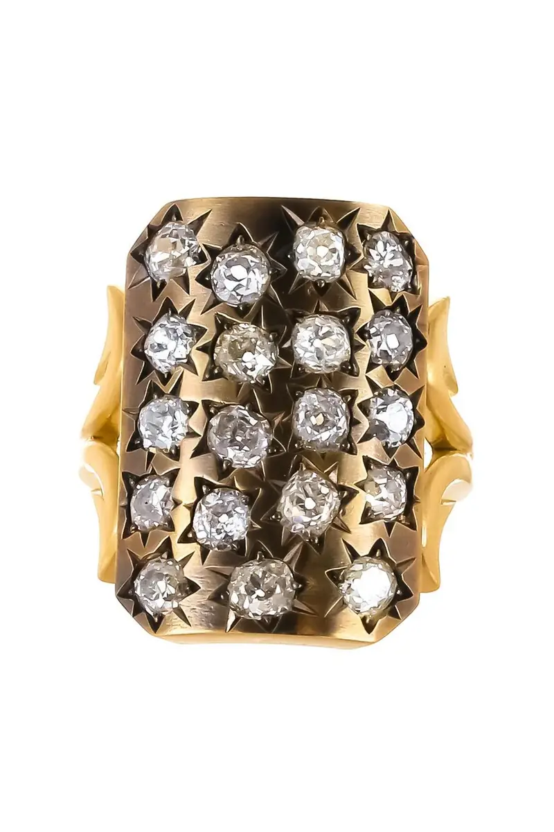 Sylva & Cie Diamond Ten Table Old European Twinkle Ring