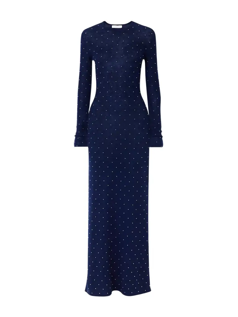 Rabanne Studded Wool-blend Maxi Dress