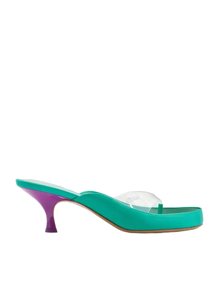 Chloé Junie Pvc-trimmed Satin Sandals