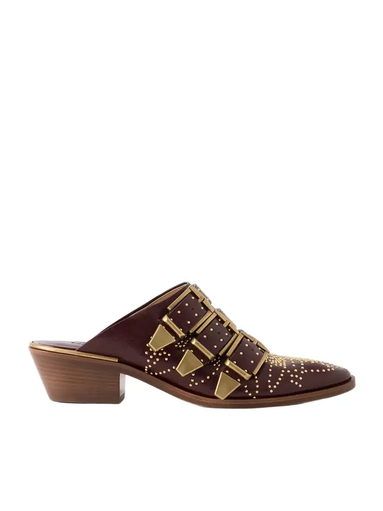 Chloé Susanna Studded Leather Mules