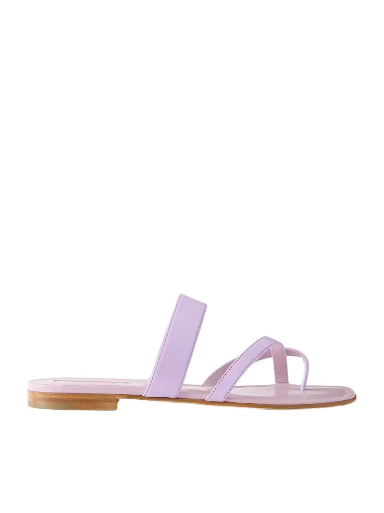Manolo Blahnik Susa Leather Sandals