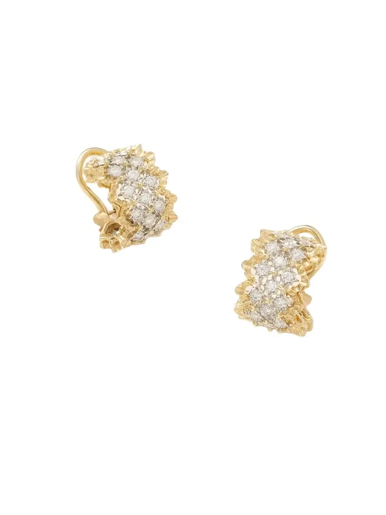Buccellati Rombi 18-karat Yellow And White Gold Diamond Earrings