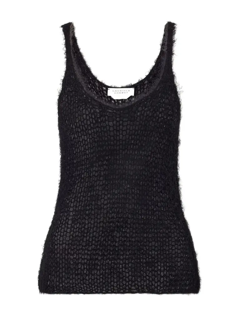 Gabriela Hearst Nur Open-knit Silk And Cashmere-blend Top