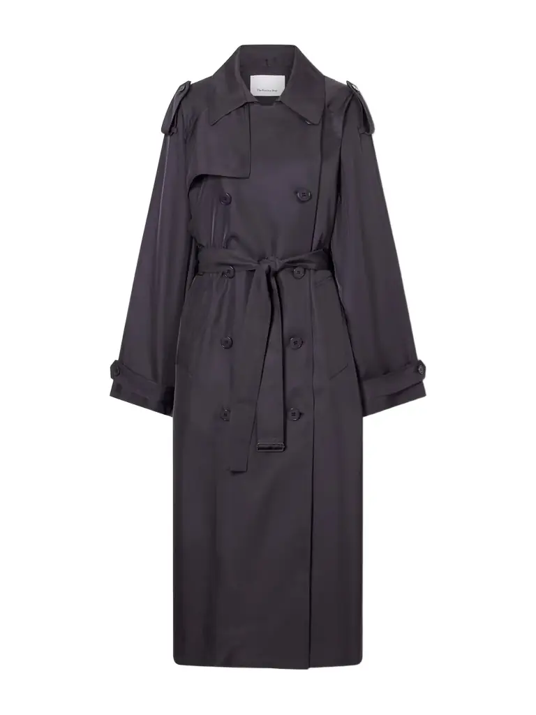 The Frankie Shop Veyron Double-breasted Belted Twill Trench Coat
