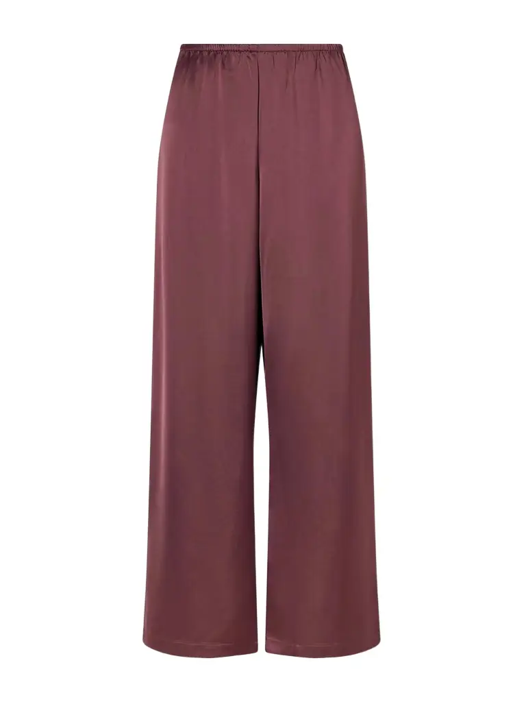 LESET Barb Satin Wide-leg Pants