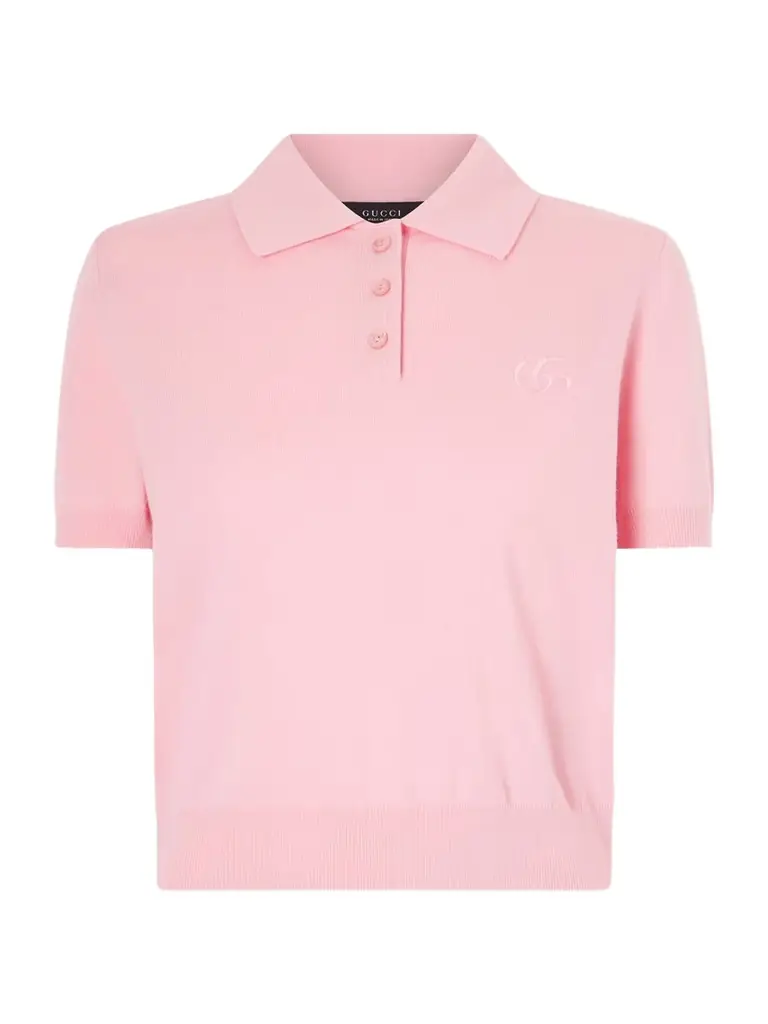 Gucci Embroidered Wool Polo Sweater