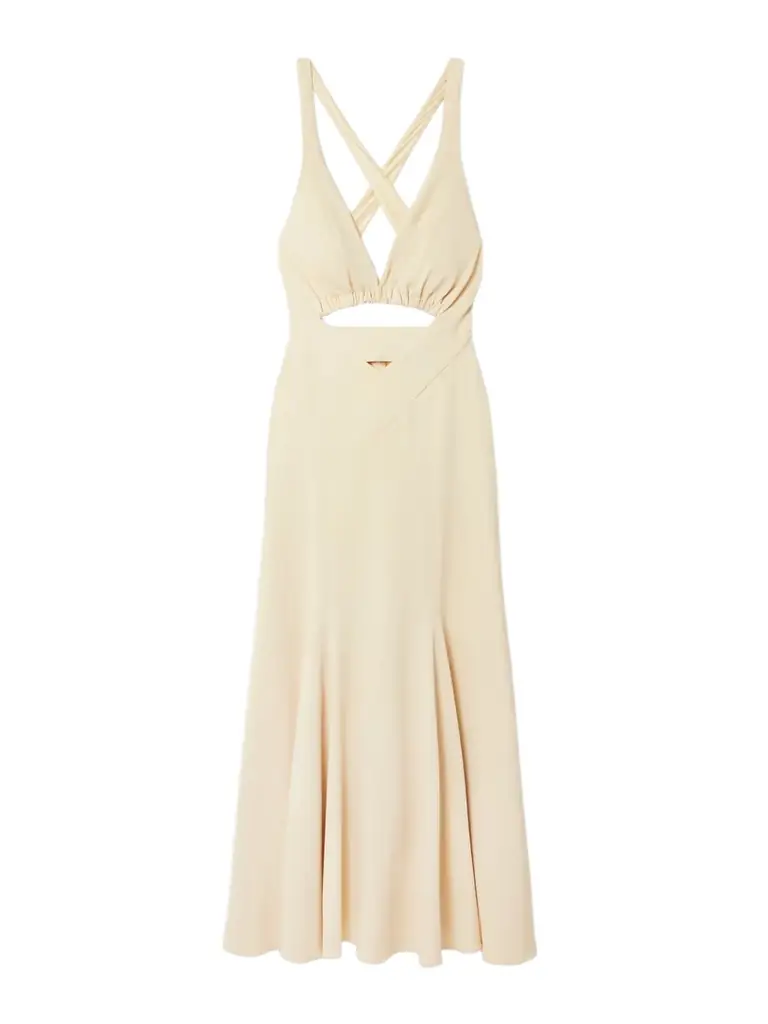 Rabanne Cutout Crepe Midi Dress