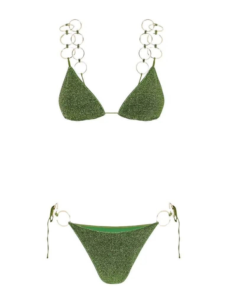 Oséree Metallic Embellished Bikini