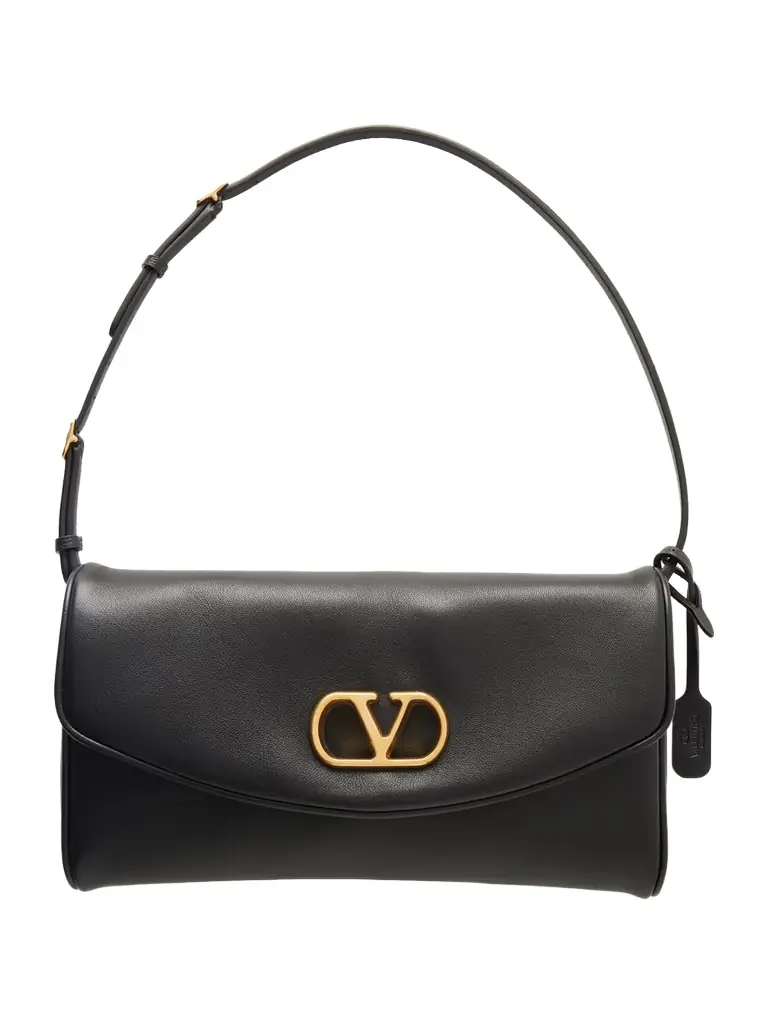 Valentino Garavani Devain Leather Shoulder Bag