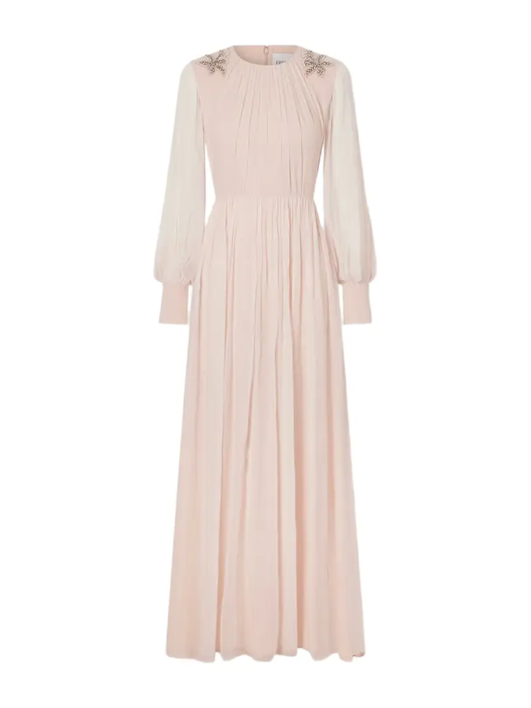 Erdem Crystal-embellished Crêpon Gown
