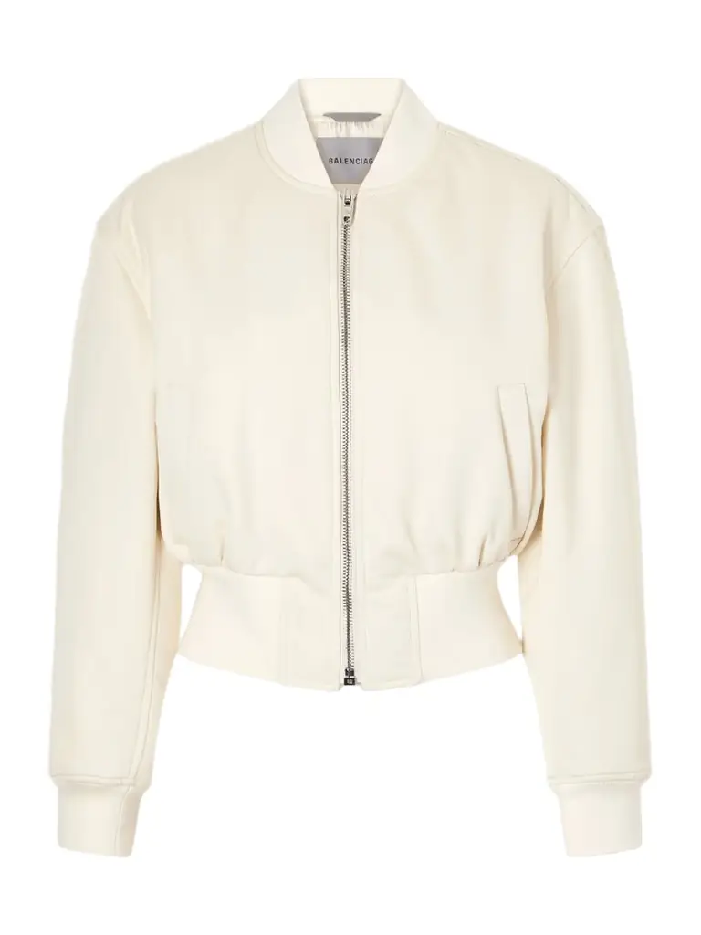 Balenciaga Cropped Shell Bomber Jacket