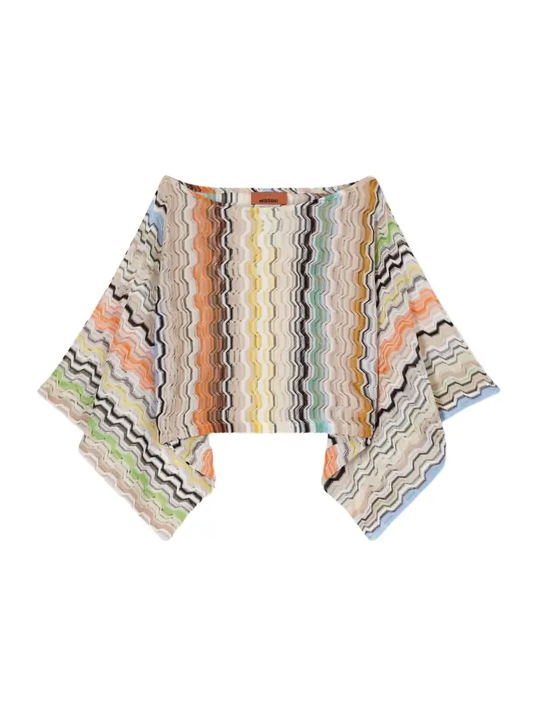 Missoni Striped Crochet-knit Top