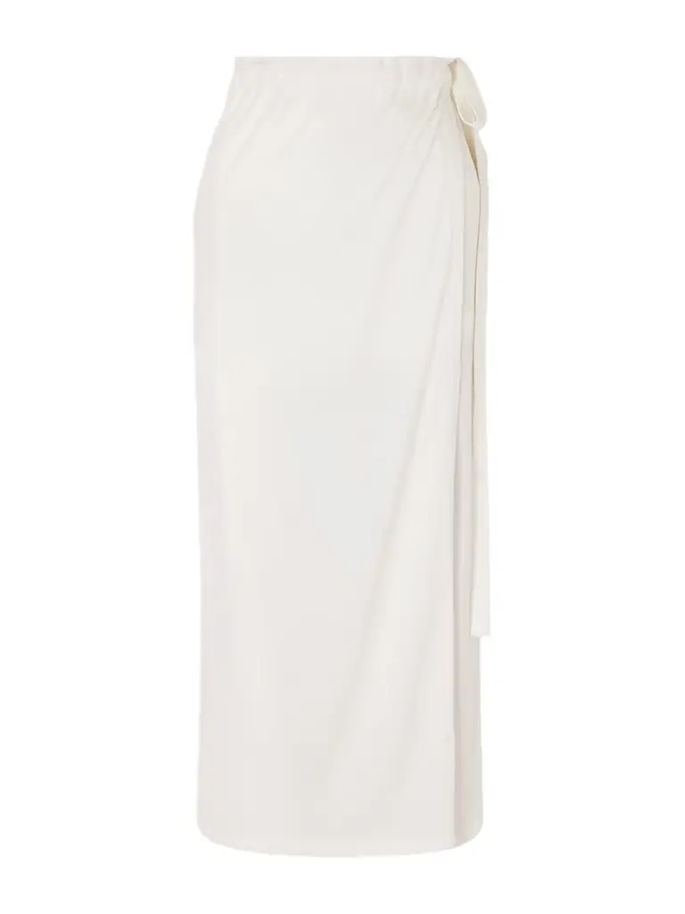 TOTEME Silk And Cotton-blend Wrap Midi Skirt