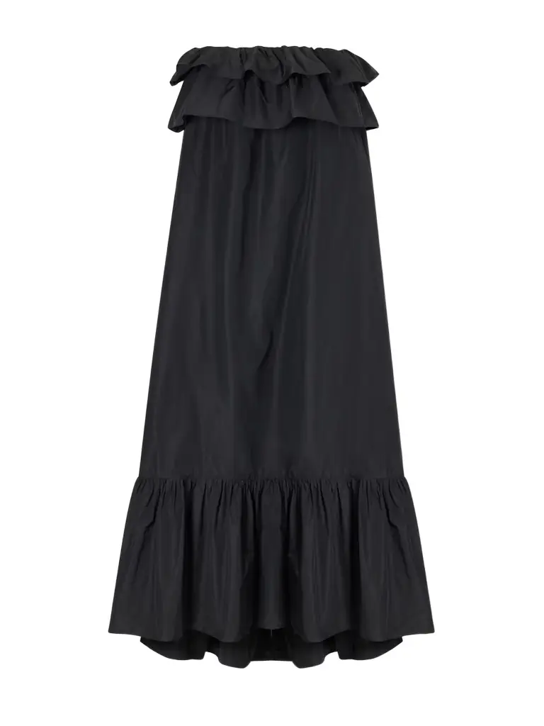 Saint Laurent Ruffled Cotton-blend Poplin Maxi Dress