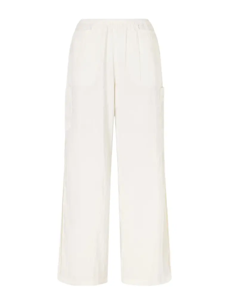 La Ligne Crinkled-satin Wide-leg Cargo Pants