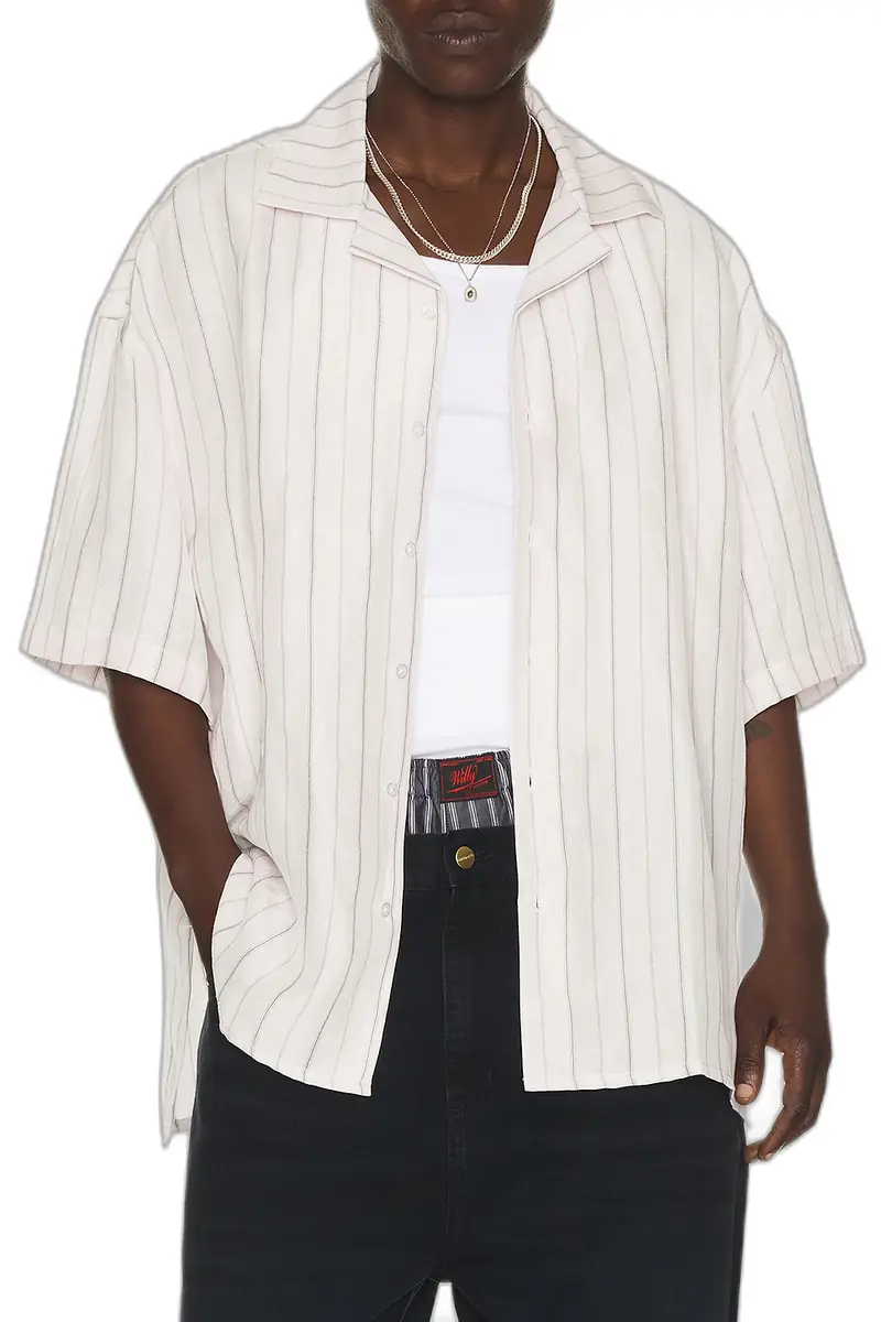 Willy Chavarria Camp Collar Short Sleeve Shirt