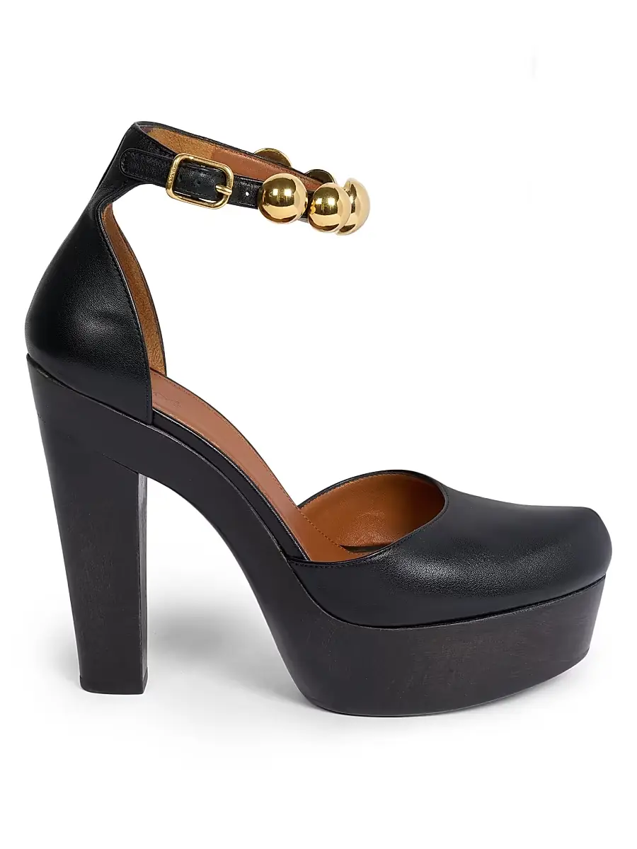 Chloé Women's Studded Leather D'Orsay Pumps - Black - Women's Shoes